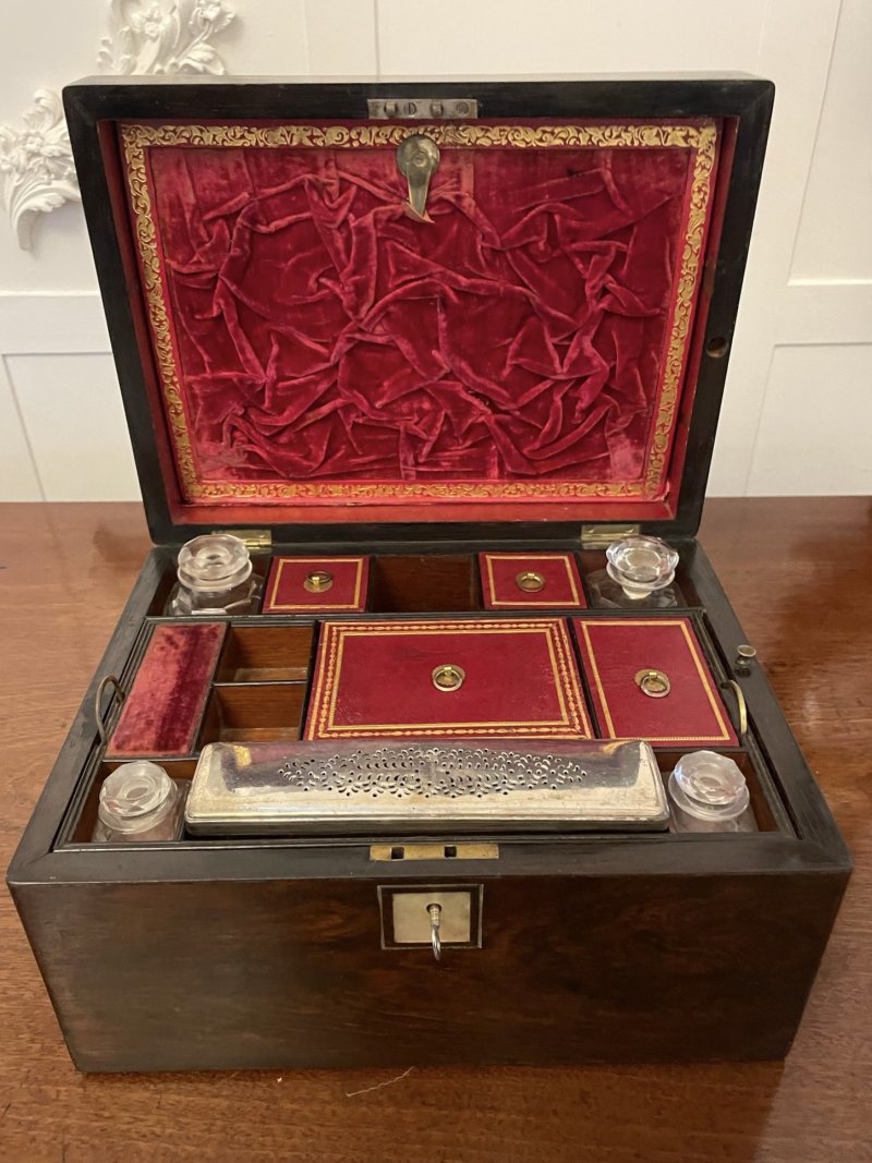 Outstanding Quality Antique Victorian Rosewood Jewellery And Vanity Box - Image 5